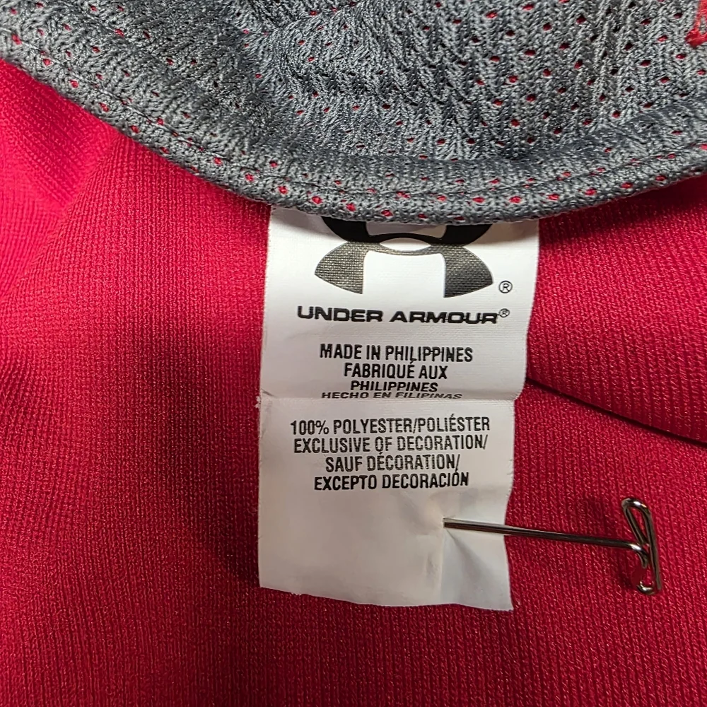 Under Armour Houston Texans Red and Gray Full-Zip Jacket Size YXL
